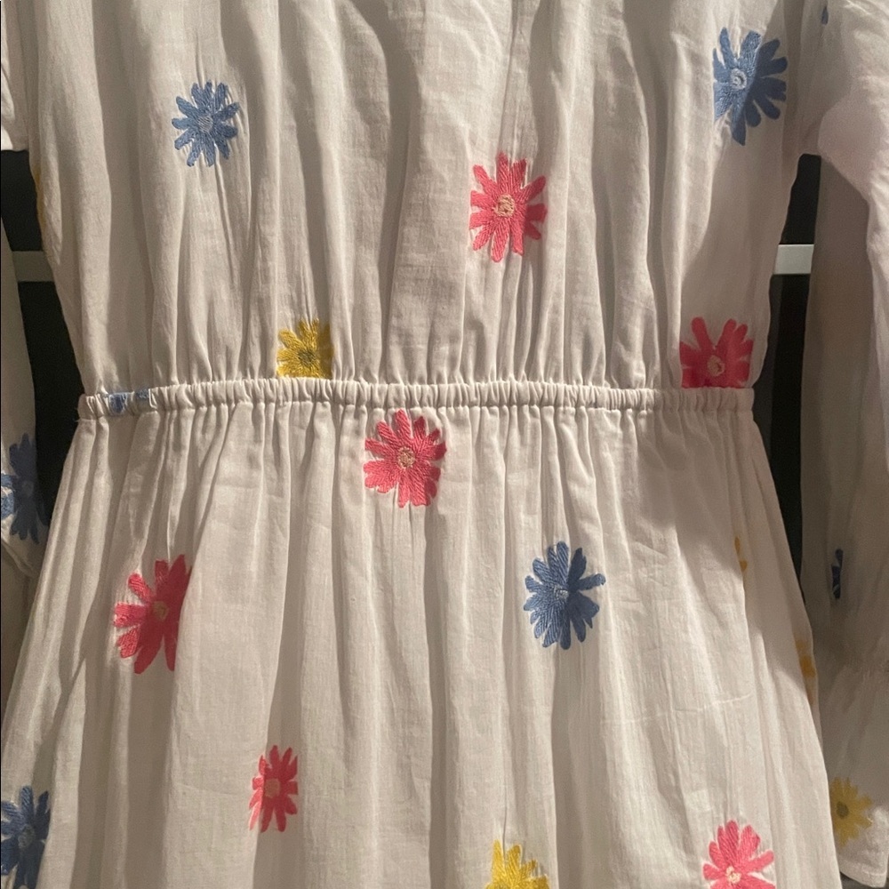 NWT Something Navy Embroidered Tiered Long Sleeve Floral Maxi Dress - Picture 15 of 16